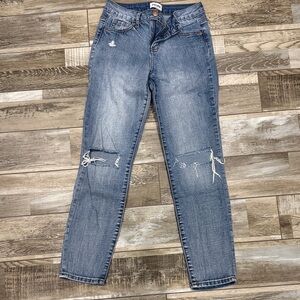 RSQ-Girls’ Distressed “Girlfriend” jeans